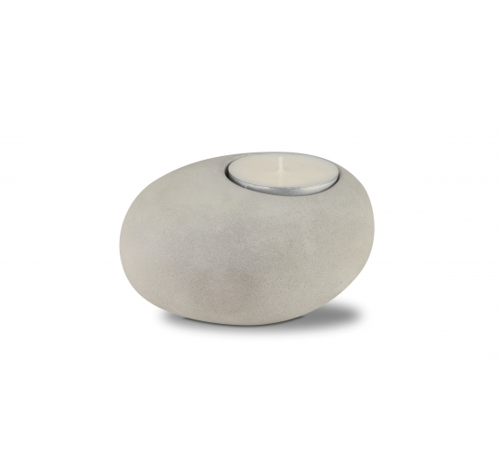 Świecznik betonowy Szary + 4 x Tealight sojowy duży