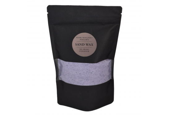 Wosk Roślinny Perłowy, piaskowy sypany do świec – FIOLETOWY 250 g, 5 KNOTÓW
