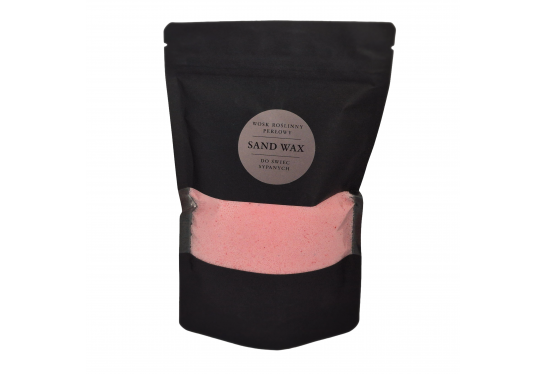 Wosk Roślinny Perłowy, piaskowy sypany do świec – RÓŻOWY