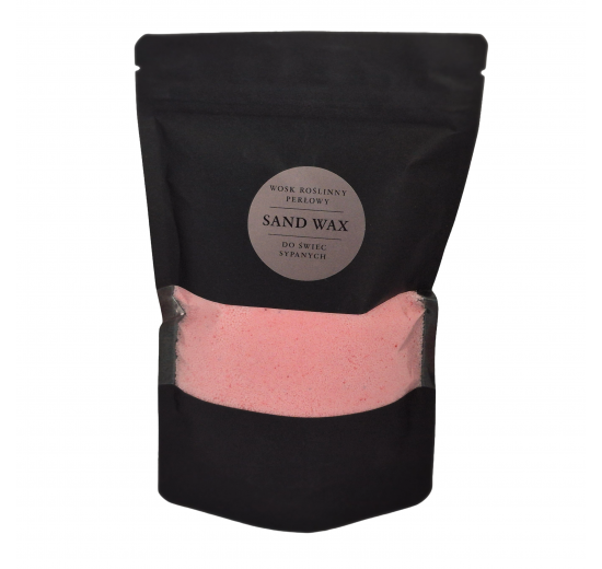 Wosk Roślinny Perłowy, piaskowy sypany do świec – RÓŻOWY