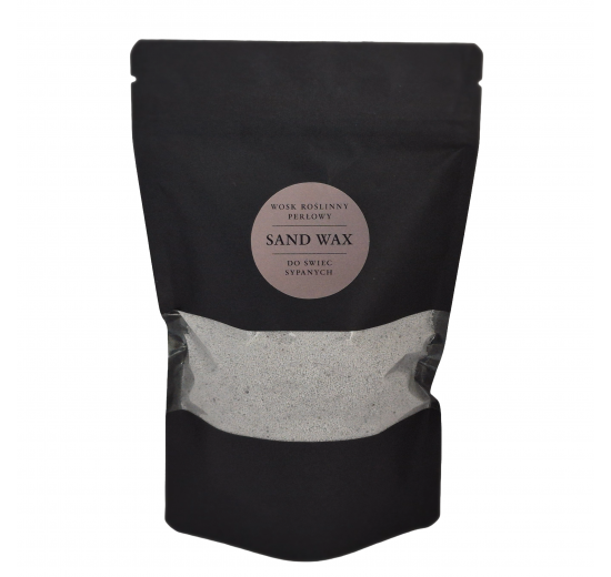 Wosk Roślinny Perłowy, piaskowy sypany do świec – SZARY