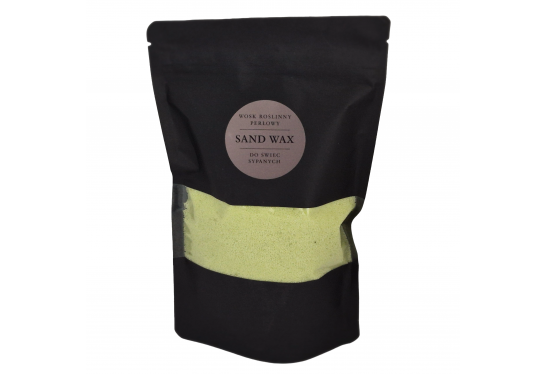 Wosk Roślinny Perłowy, piaskowy sypany do świec – LIMONKOWY