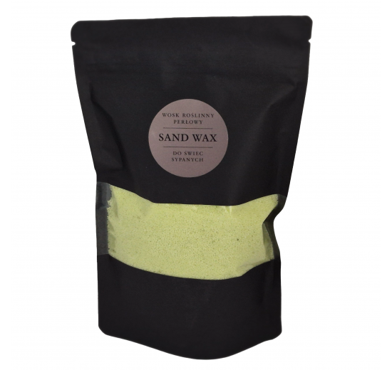 Wosk Roślinny Perłowy, piaskowy sypany do świec – LIMONKOWY