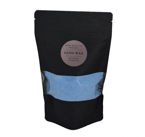 Wosk Roślinny Perłowy, piaskowy sypany do świec – NIEBIESKI